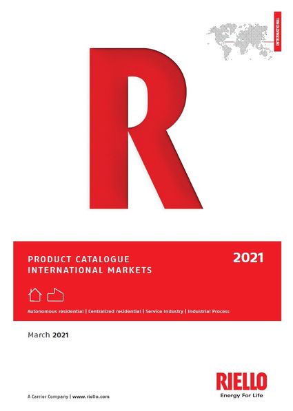 Каталог продукции для зарубежных рынков Riello 2021